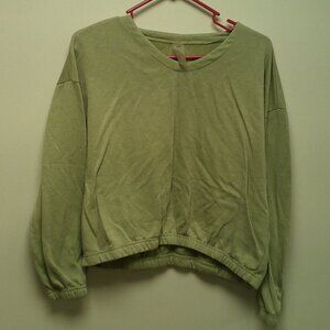 Green Athleisure workout Crewneck